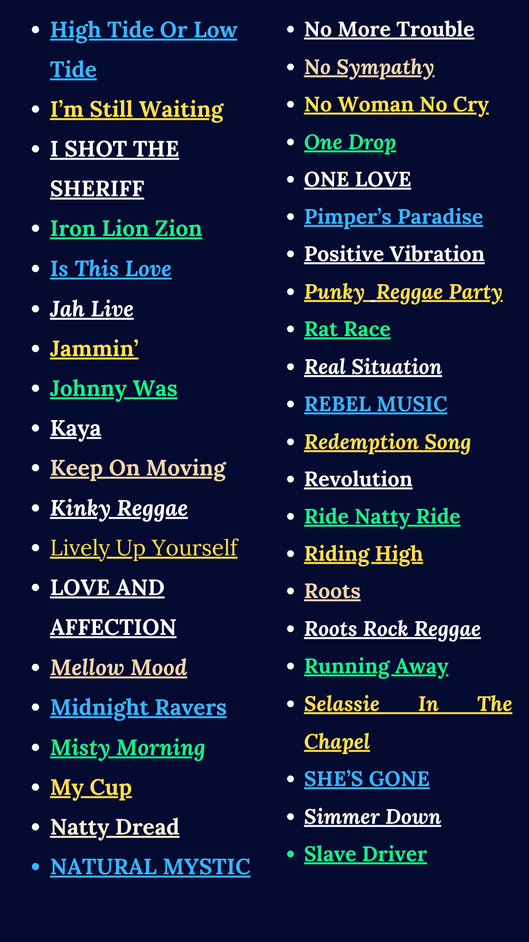 BOB MARLEY - 100 SONGS. 100 MESSAGES - English Ebook