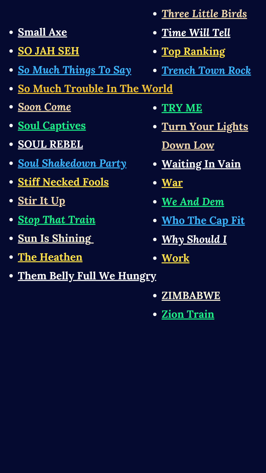 BOB MARLEY - 100 SONGS. 100 MESSAGES - English Ebook