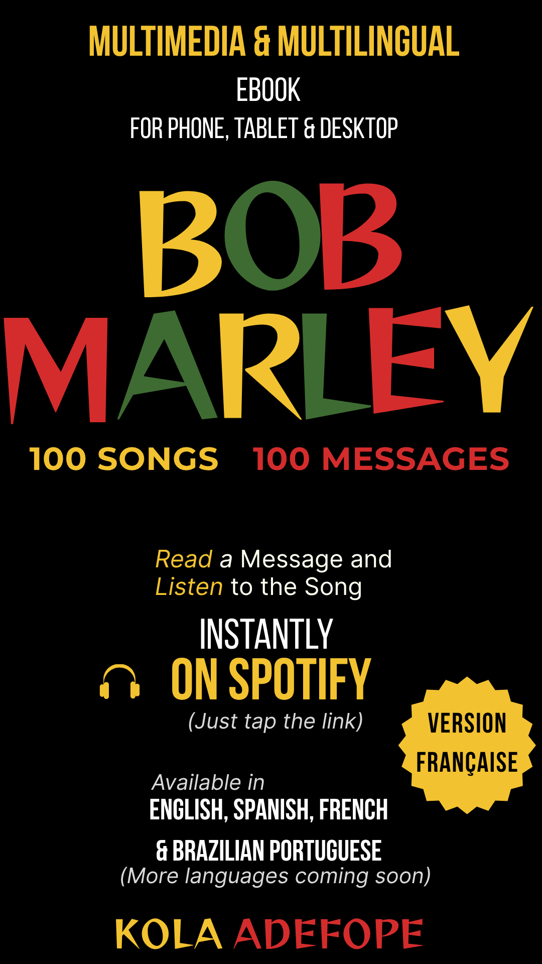 BOB MARLEY  100 CHANSONS 100 MESSAGES — Édition eBook